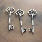 Antique Silver Heart Keys Wholesale Lot