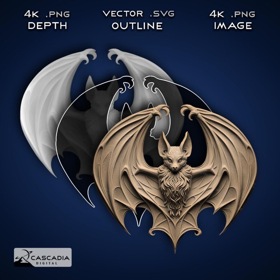 Bat 4K PNG Image, Depth Map