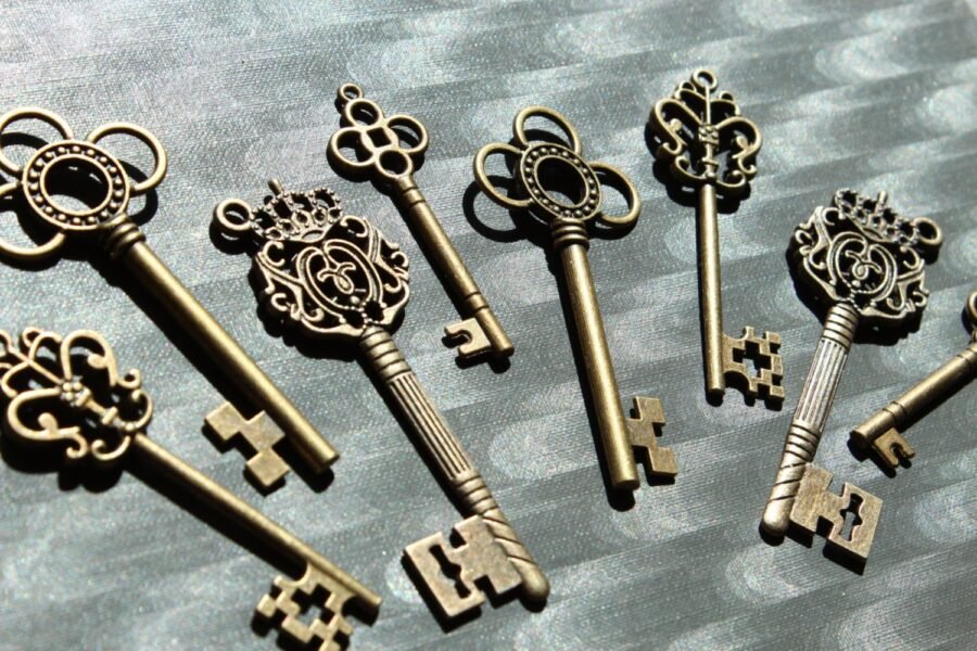 Bronze Skeleton Key Collection for Events