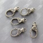 Engraved Brass Star Lobster Clasp (medium)