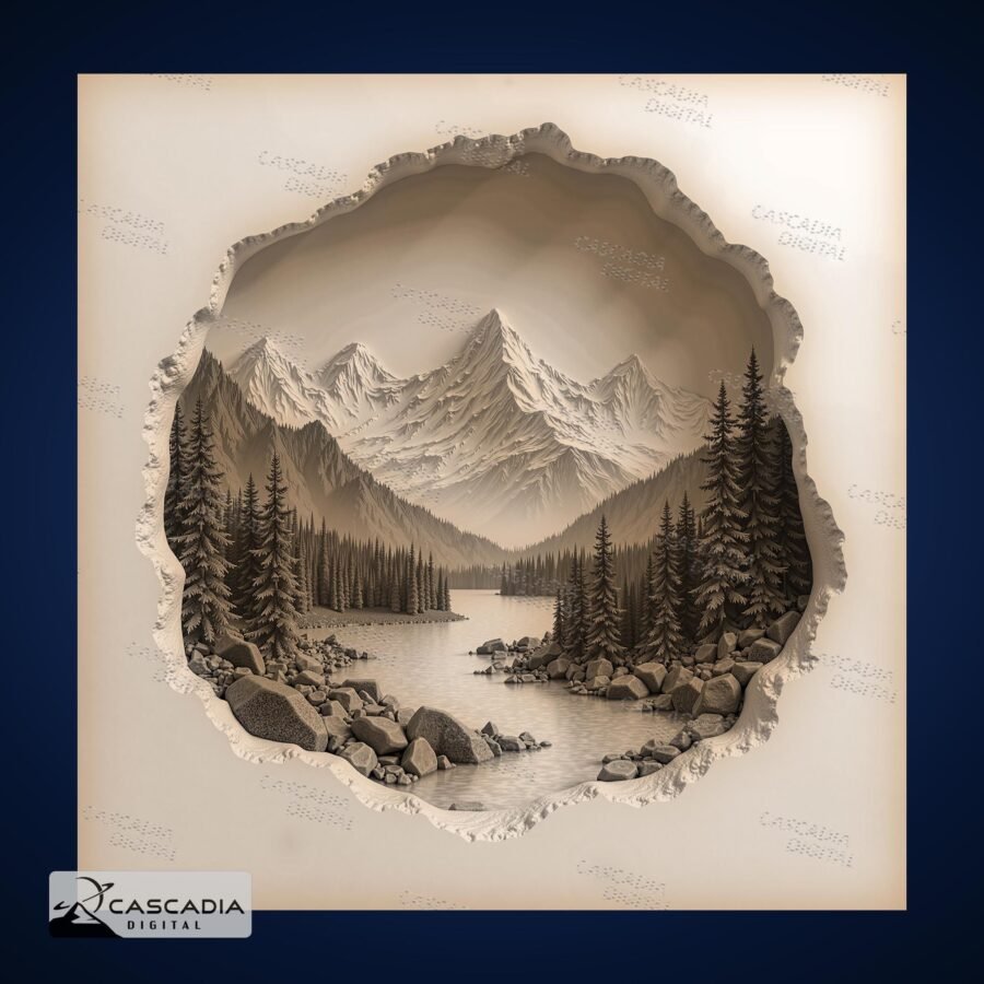 Nature Diorama - Laser Engrave Image