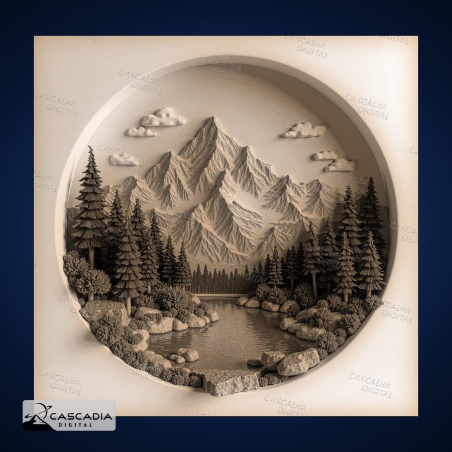 Nature Diorama - Laser Engrave Image