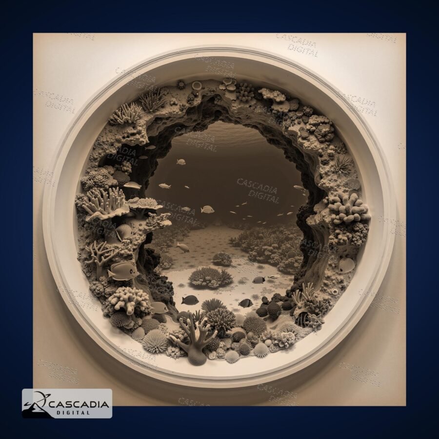Ocean Beach Diorama - 3D Illusion