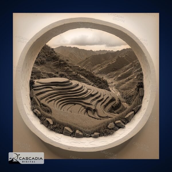 Rice Paddy Window - 3D Illusion
