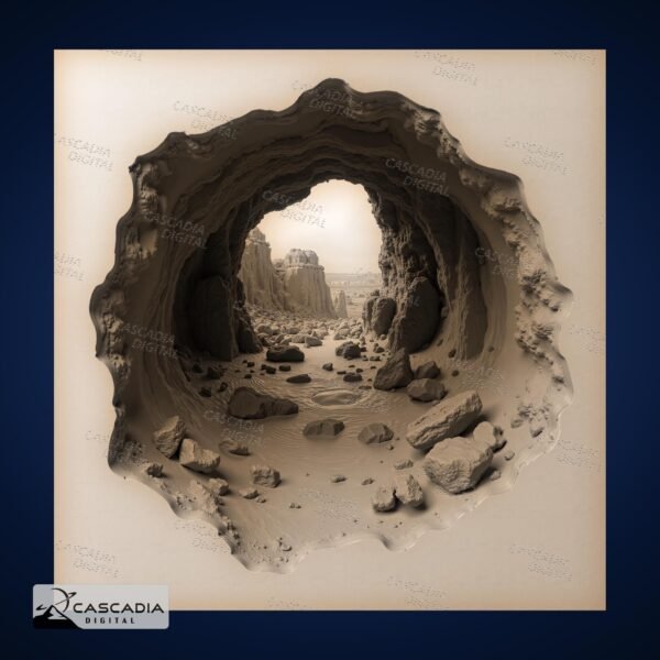 River Canyon Wood Slate 3D Illusion