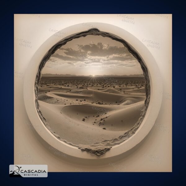 Sahara 3D Illusion Wood Window Art