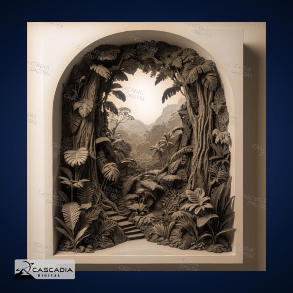 Tropical Rainforest 3D Wood Illusion