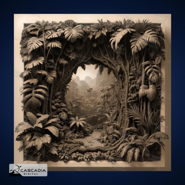 Tropical Rainforest 3D Wood Image