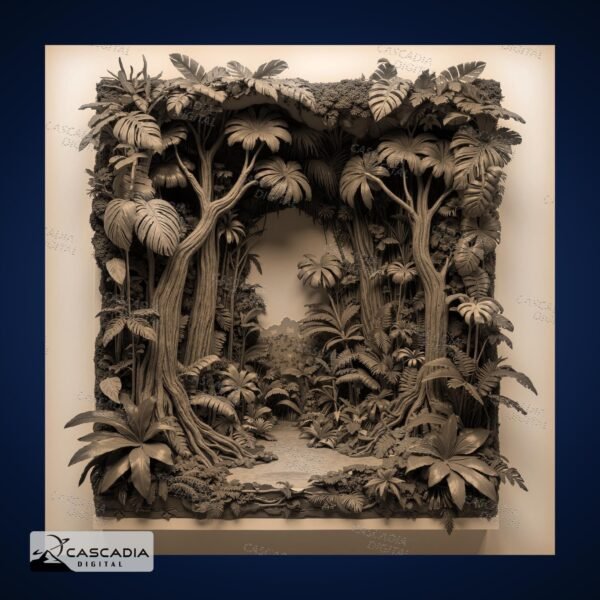 Tropical Rainforest 3D Wood Slate Art