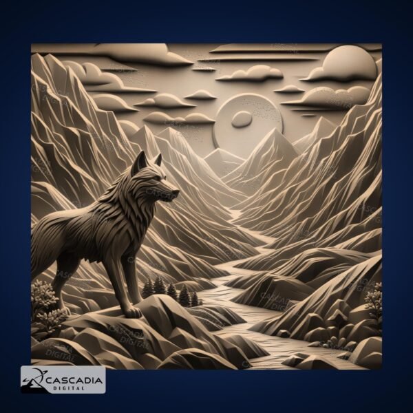 Wolf Valley Overlook - Laser Engraved Wood Slate